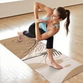 thumbnail image 6 of Brown Boho Plant Pattern Hot Yoga Mat Towel Non Slip for Hot Yoga - Quick-Drying Yoga Mat Cover with 4 Corner Pockets with Travel Bag - Hot Yoga Towel Non Slip Grip Moisture Wicking Sweat 70"x26", 6 of 6