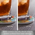 thumbnail image 3 of Thirstystone Beautiful Monarch 4- Pack Multi-Color Round Stone Coasters, 3 of 8