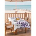 thumbnail image 2 of Outdoor Tablecloths with Umbrella Hole & Zipper, Purple Leaves Tablecloth Rectangle 60x84 Inch, Summer Botanical Waterproof Table Cloth, Patio/Pool/Picnic Table Covers, 2 of 8