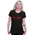 thumbnail image 4 of Im a Ninja You Cant See Me Fighter Womens Slim Fit Graphic Tee Brisco Brands S, 4 of 5