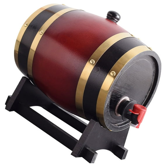Pretyzoom Aging Barrels Wooden Barrel Multi Storage House Owners Home Decor 1 Set