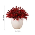 thumbnail image 3 of Leodye 1PCS Mini Simulated Green Bonsai Potted Plant Artificial Desktop Ornament Natural Style Faux Flower Decor for office Bedroom Table Layout -6.3x6.3x6.3in, 3 of 6
