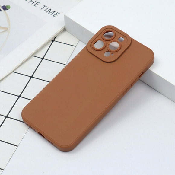 Silicone Case For iPhone 13 11 Pro Max Mini Shockproof Protect Phone Cover UK(iPhone 13,brown)