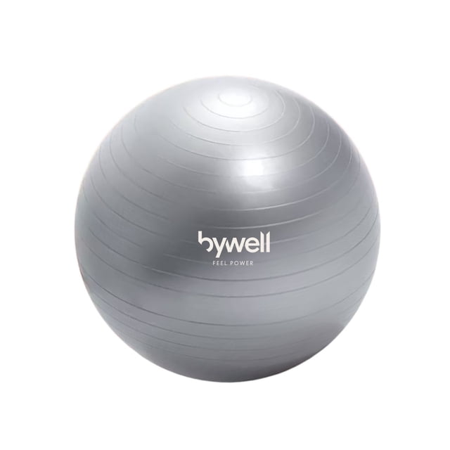 Pelota De Yoga Con Inflador 55cm Bywell Color Gris