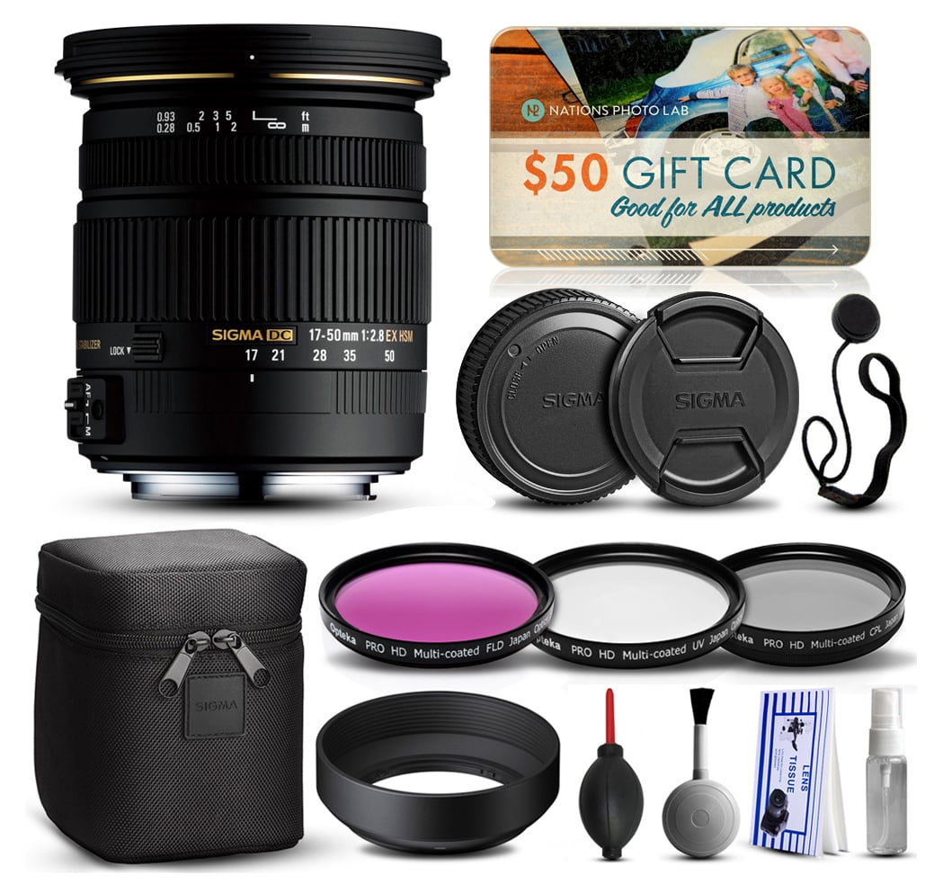 Sigma 17-50mm F2.8 EX DC OS HSM Kits - Walmart.com