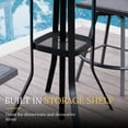 thumbnail image 2 of Vicllax 3 Piece Outdoor Bistro Sets,Outdoor Bar Set with 35" Round Bar Table & Rattan Swivel Bar Stools, Modern Patio Furniture for Garden Balcony Yard, GrayWood&Gray, 2 of 9