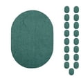 thumbnail image 1 of Furnish My Place Modern Plush Solid Teal Color Rug - Pets and Kids Friendly Rug, Indoor/Outdoor Mat, Area Rugs Great for Kids, Pets, Event, Wedding, Living Room, Made in USA, 2' x 3' Oval - Set of 20, 1 of 12