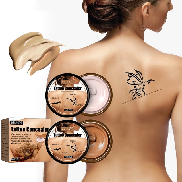 Correcteur Invisible 20g, Résistant à la Transpiration, Imperméable, Non Gras, Doux, Longue Durée, Cache les Cicatrices, Ingrédients Naturels, Crème de Soin pour Tatouage pour Hommes