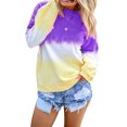 thumbnail image 2 of Gvmfive Women Gradient Long Sleeve Pullover Tops Casual Tie Dyed Print Loose Shirt Blouse, 2 of 4