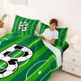 thumbnail image 3 of Erosebridal Initial Alphabet B Queen Sheet Sets,Ball Sport Games Football Court Kids Bed Set For Boys 4-Piece, 3 of 6