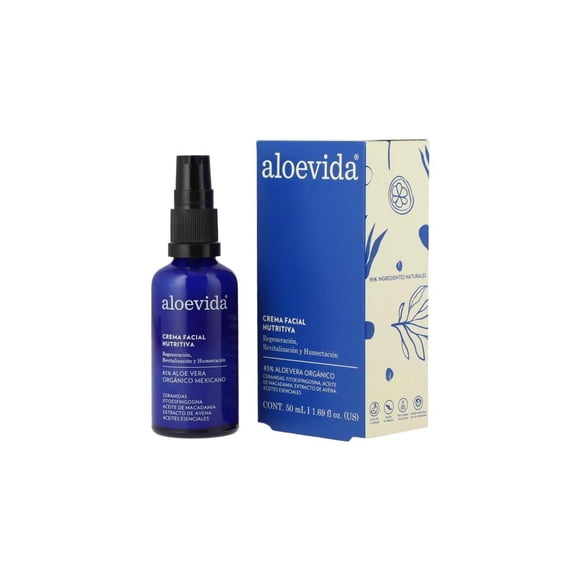 Crema Facial Nutritiva Aloe Vera Orgánico Hidratación Profunda 50ml