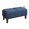 thumbnail image 4 of Convenience Concepts Designs4Comfort Pouf de Rangement en Brentwood en Tissu Bleu, 4 of 6