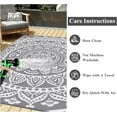 thumbnail image 4 of Yamaziot 9'x12' Outdoor Rugs Patio Rug Reversible Mats Waterproof RV Rug Camping Rugs Plastic Straw Rug Outdoor Area Rug for Patios, Porch, Balcony, Beach, Gray, 4 of 6