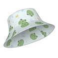 thumbnail image 2 of Disketp Kawaii Frogs Print Reflective Bucket Hat Beach Hat Summer Travel Sun Hats Fisherman Cap, 2 of 8