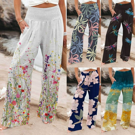 Azrian Womens Pants Clearance,Womens Plus Size Pants Casual Comfortable Printed High Waist Leisure Trousers Sweatpants Yoga Pant Clearance