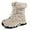 Beige, variant on Women's Winter Snow Boots - Waterproof Platform Hiking Boots with Cotton-lined & Anti-Slip Sole