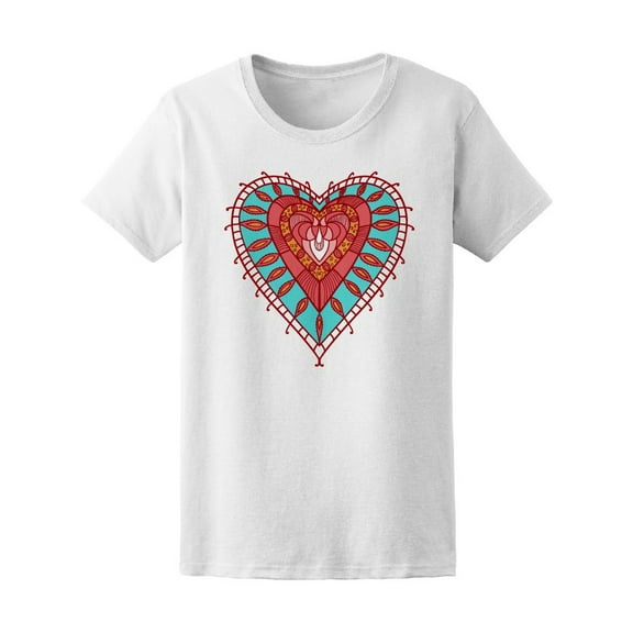 Colorful Ornamental Heart Tee Women's -Image by Shutterstock