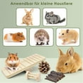 thumbnail image 4 of Juguetes para hámster Apuakthei, 12 piezas de juguetes de madera natural para conejos, campana de ejercicio, juguetes para el cuidado dental de los molares para conejos chinchillas y conejillos de, 4 of 6