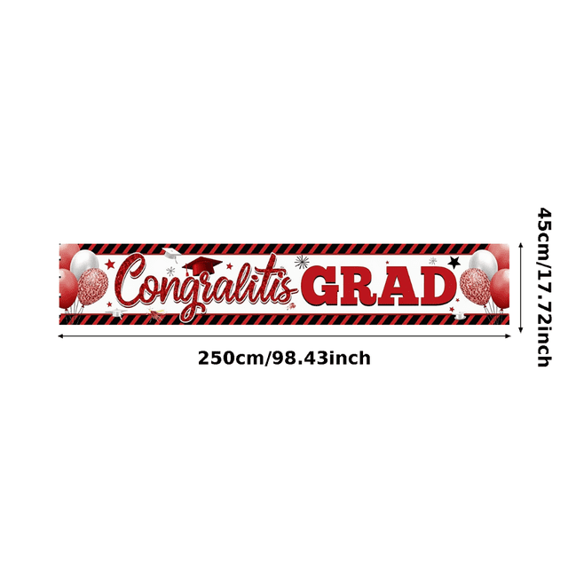 Decorative Graduation Banner Polyester Material Event Background for Celebration Party Indoor Decoration