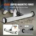 thumbnail image 2 of KFFKFF 36" Magnetic Sweeper with Wheels 55lbs Rolling Sweeper Lawn Yard Grass, 2 of 9