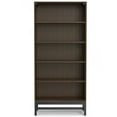 thumbnail image 5 of Simpli Home Banting SOLID HARDWOOD and Metal 66 inch x 30 inchRectangle Industrial Mid Century Open Shelf Bookcase in Walnut Brown, 5 of 12