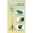 thumbnail image 4 of KOMI Selfie Stick, 40 inch Extendable and Portable Stable Selfie Stick Tripod with Wireless Remote Shutter Compatible with All Cellphones for Selfies, Live Streaming, Video Recording, White, 4 of 5