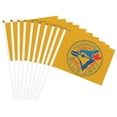 thumbnail image 1 of Drapeau de Mode Toronto Baseball Double Face à Main 5,5x8,2 Po, Polyester avec Mât en Plastique Mcp756, 1 of 7