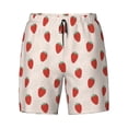 thumbnail image 4 of Lsque Mens Swim Trunks Hand Drawn Strawberry Pattern - Bathing Suit Compression Liner - Beach Swim Shorts Swimwear - (S-3XL) - Stretch Quick Dry -Small, 4 of 9