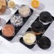 thumbnail image 2 of Juego de tarros de condimentos de 3 piezas, recipiente para especias de cocina con bandeja de almacenamiento de cucharas para servir condimentos, color negro Inevent HA003827-02, 2 of 2