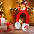 thumbnail image 4 of Wadada Christmas Plush Wireless Headphones Over Ear, Animation Christmas Tree Plush Head Decoration Bluetooth, Lightweight Folding Stereo Bass Bluetooth Headset, for Girls Teenagers and Adults, 4 of 6
