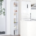 thumbnail image 4 of ALISENED 6 Cube Tall Skinny Bookcase, Narrow Organizer Shelf, Wood Corner Bookshelf, Storage Shelves, 4 of 7