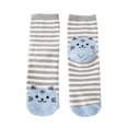 thumbnail image 4 of Daznico Women Mid Crew Ribbed Socks Stripe Cartoon Cat Face Novelty Print Soft Breathable Stretch Stockings for Girls Daily Casual Cute Outfit Matching, 4 of 4