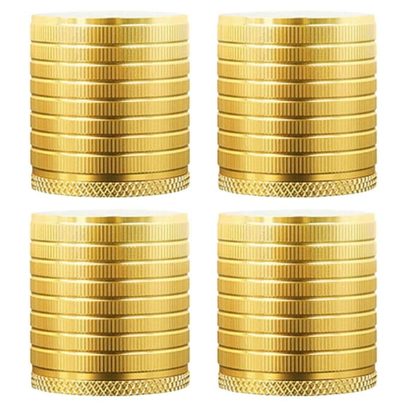 deevoka 4 Pieces Furniture Risers Anti Slip Bed Lift Risers for Desks Tables Cabinet Gold