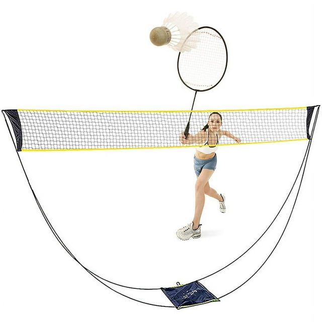 Sports Net Set, Carbon Fiber Poles, Official Size Badminton Net For Indoor Outdoor Activities, Quick And Easy Setup, Convenient To Carry