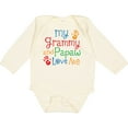 thumbnail image 3 of Inktastic Grammy and Papaw Love Me Grandchild Boys or Girls Long Sleeve Baby Bodysuit, 3 of 5