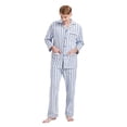 thumbnail image 4 of GLOBAL Mens Pajamas Sets Cotton Flannel Sleepwear Long-Sleeve Top & Bottom, S-XXL, 4 of 6