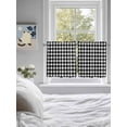 thumbnail image 4 of Half Window Curtain 36 Inches Long, Black White Plaid Window Treatment Curtain Drapes, Modern Simple Buffalo Check Gingham Small Tier Curtains for Bathroom Over Sink, 27.5"x36", 2 Panels, 4 of 7