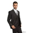thumbnail image 2 of Julinie Mens Suit 3-Piece Solid Suit Set with Jacket, Vest, and Dress Pants - Modern Fit, 2 of 2