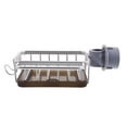 thumbnail image 1 of Soporte para esponja sobre grifo, organizador para fregadero de cocina, de acero inoxidable, desmontable, para colgar, escurridor de grifo, para baño, fregadores y jabón, 1 of 7