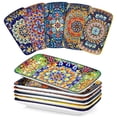 thumbnail image 1 of Juego de platos llanos vancasso Simi rectangulares de porcelana de 24 cm, 6 unidades, 1 of 8