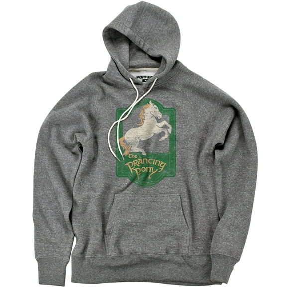 Lor Prancing Pony Sign Unisex Adult Slim Fit Pull-Over Heather Hoodie, Athletic Heather, Small