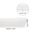 thumbnail image 2 of Uxcell 33ft L x 0.35" W x 0.6" H Self-Adhesive Seal Weather Stripping Brush White 2 Pack, 2 of 5