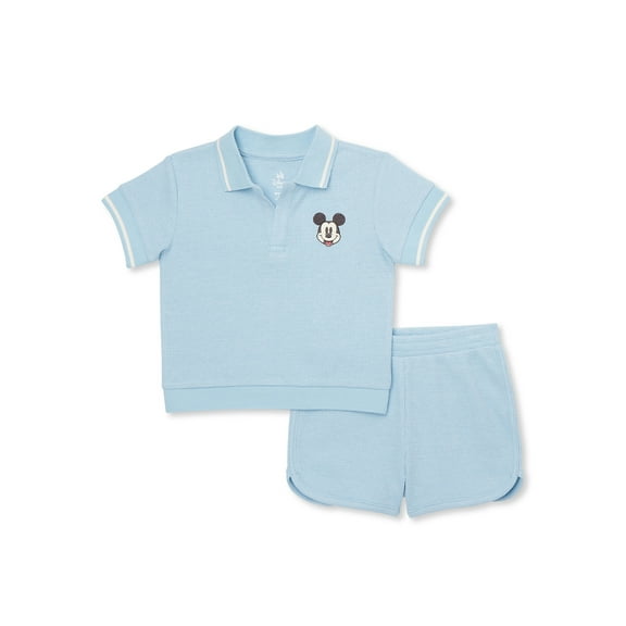 Mickey Mouse Baby Polo Shirt and Shorts Set, 2-Piece, Sizes 0M-18M