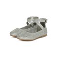 thumbnail image 5 of Little/Big Girls Glitter Round Toe Classic Criss Cross Strap Mary Jane Flat 19741, 5 of 5