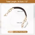 thumbnail image 2 of Uxcell 2Pack 30.5cm/12" PU Leather Purse Replacement Handle Strap for Handbag (Coffee), 2 of 6
