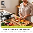 thumbnail image 2 of BRA COOKWARE Foodie Dual Frying Pan | 10.2 inches Double Skillet for Spanish Omelets & Frittatas | Toxic Free Triple Nonstick Coating | Full Induction Reversible Skillet | Cast Aluminum Flip Pan, 2 of 8