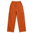 thumbnail image 4 of HomeDM Wide Leg Sweatpants for Women Baggy Casual Athletic Jogger Orange Lounge Pants for Running Workout Size XL, 4 of 7