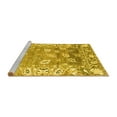 thumbnail image 2 of Ahgly Company Machine Washable Indoor Square Oriental Yellow Traditional Area Rugs, 8' Square, 2 of 4