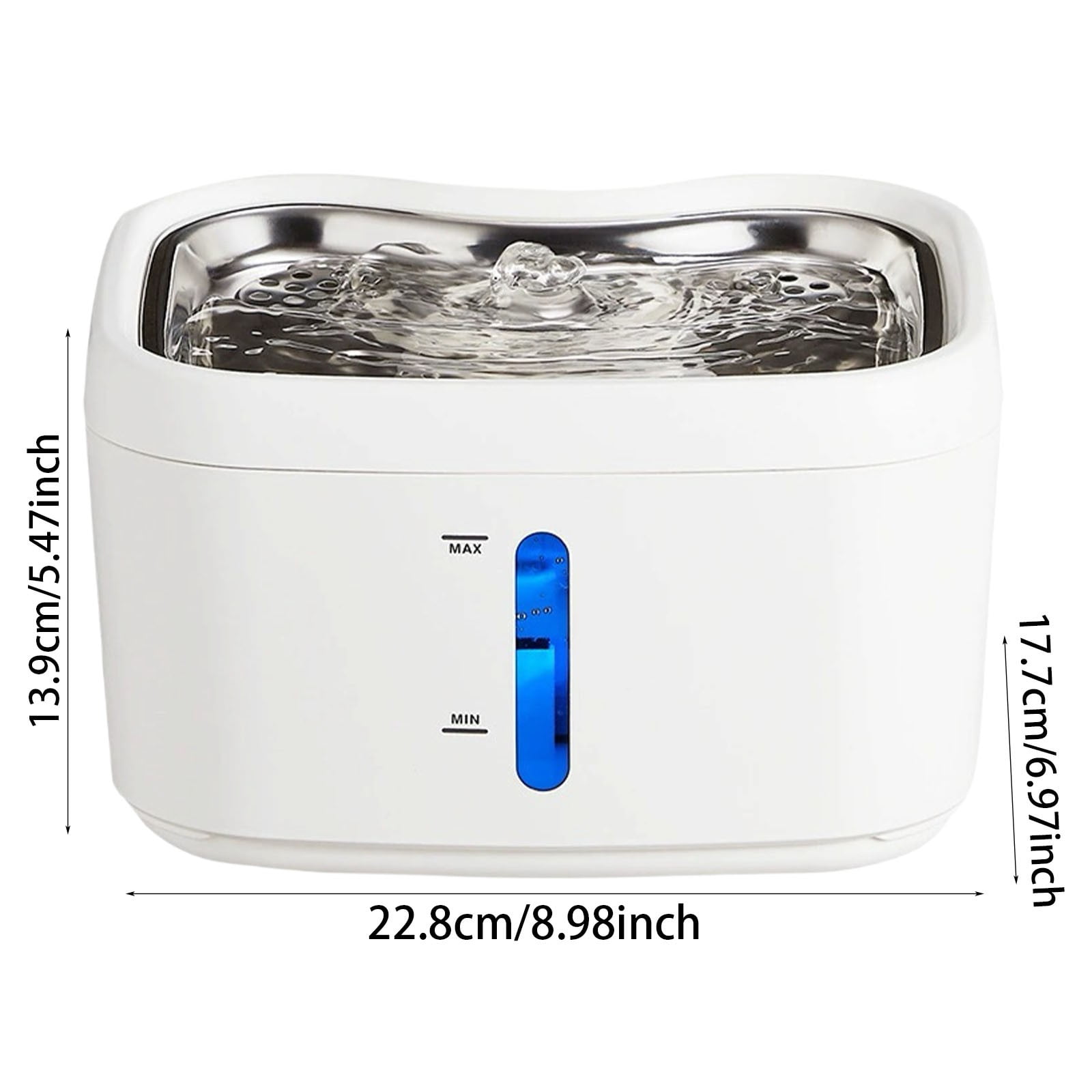 Automatic Water with Advanced Triple Filtration System for Cats and Fresh Oxygenated Hydration to Support Hydration and Wellness