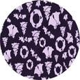 thumbnail image 1 of Ahgly Company Machine Washable Indoor Round Transitional Deep Purple Area Rugs, 4' Round, 1 of 7